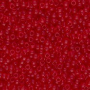 Miyuki rocailles Perlen 11/0 - Matted transparent red 11-141F